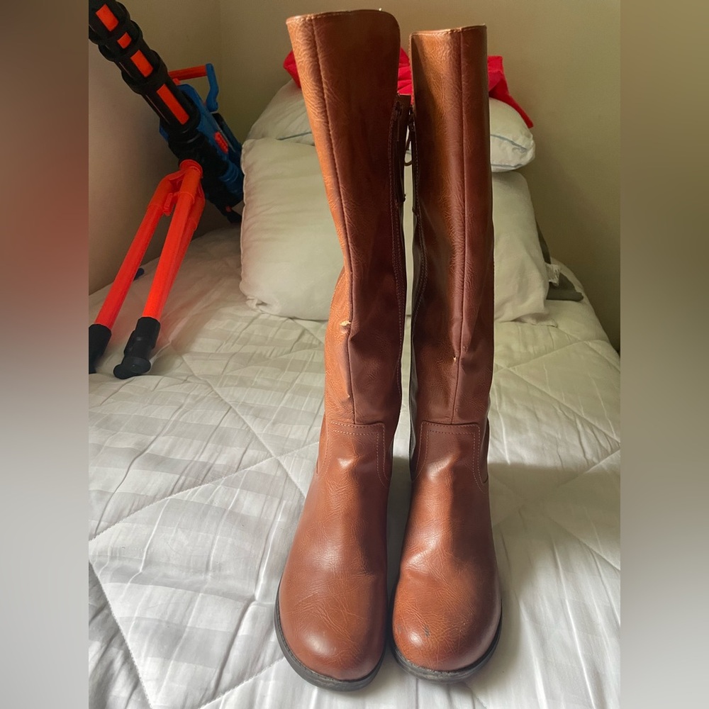 Tall Cognac Boots
